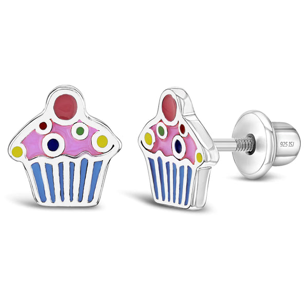 Cherry on Top Cupcake Child Earrings