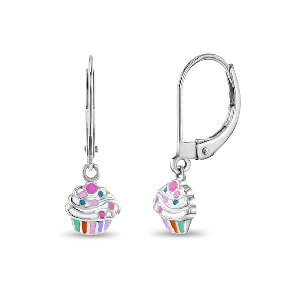 Cupcake & Toppings Dangle Kids Earrings