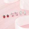 Little Fox Kids / Children's / Girls Earrings Screw Back Enamel - Sterling Silver
