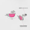 Yummy Watermelon Kids / Children's / Girls Earrings Screw Back Enamel - Sterling Silver