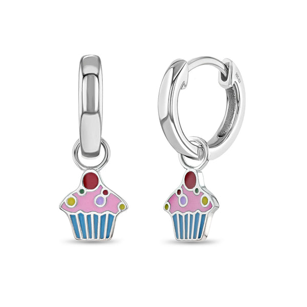 Cupcake Dangle Girl Earrings