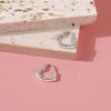 Heart Shaped 8mm Baby / Toddler / Kids Earrings Hoop/Huggie Safety Latch - Sterling Silver