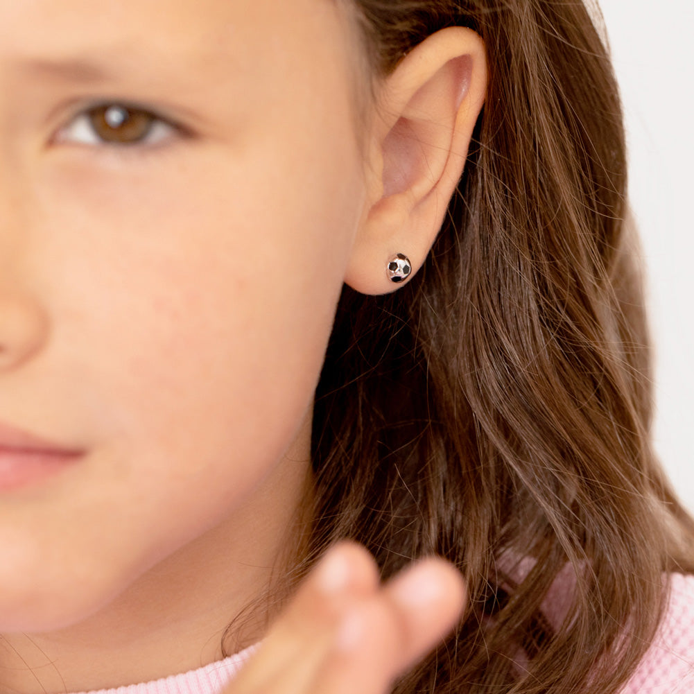 Blue Diamond Club - Small 18ct White Gold Filled Huggie Hoop Girls  Childrens Earrings : Amazon.co.uk: Fashion