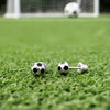 Soccer Ball Kids / Children's / Girls Earrings Screw Back Enamel - Sterling Silver