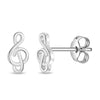 Bright Treble Clef Kids / Children's / Girls Earrings - Sterling Silver