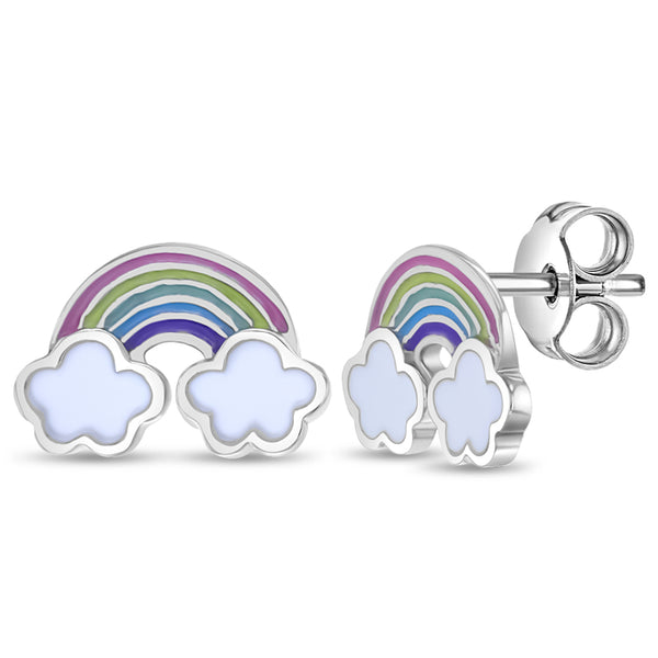 Whimsical Rainbow Children's Earrings