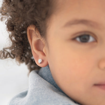 Heart-Shaped Lab-Created Opal Solitaire Stud Earrings in Sterling Silver | Peoples Jewellers Heart-Shaped Lab-Created Opal Solitaire Stud Earrings in Sterling Silver | Peoples Jewellers