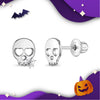 Bones In Love Kids / Children's / Girls Earrings Screw Back - Sterling Silver