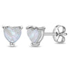 Mother of Pearl Heart Teen Earrings - Sterling Silver