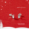 Holiday Reindeer Kids / Children's / Girls Earrings Screw Back - Sterling Silver