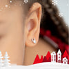 Christmas Magic Kids / Girls Earrings Screw Back Set - Sterling Silver