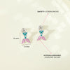 Mermaid Tail Kids / Children's / Girls Earrings - Sterling Silver