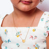 Tiny Monogram Heart Toddler / Kids / Girls Pendant/Necklace Engravable - 14k Gold Over Sterling Silver