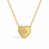 Tiny Monogram Heart Toddler / Kids / Girls Pendant/Necklace Engravable - 14k Gold Over Sterling Silver
