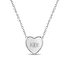 Tiny Monogram Heart Toddler / Kids / Girls Pendant/Necklace Engravable - Sterling Silver