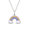 Colorful Rainbow Toddler/Kids/Girls Necklace Enamel - Sterling Silver