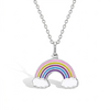 Colorful Rainbow Toddler/Kids/Girls Necklace Enamel - Sterling Silver