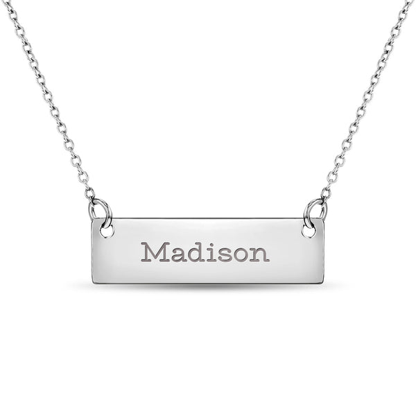 Nameplate Bar Girls Necklace