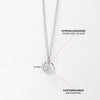 Small Monogram Circle Toddler/Kids/Girls Necklace - Sterling Silver