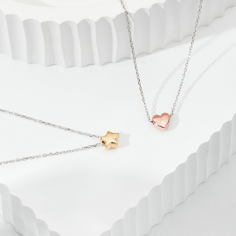 Dainty CZ Inlaid Pink Crystal Cupid Arrow Heart Necklace – ArtGalleryZen