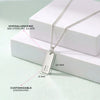 Square Tag Kids / Children's / Boy's Pendant/Necklace Engravable - Sterling Silver