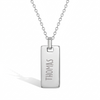 Square Tag Kids / Children's / Boy's Pendant/Necklace Engravable - Sterling Silver