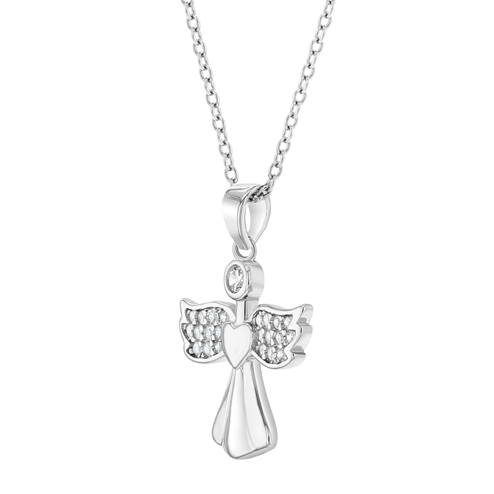 My Little Angel Kids / Children's / Girls Pendant/Necklace With Charms - Sterling Silver
