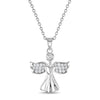 CZ Guardian Angel Kids / Children's / Girls Pendant/Necklace - Sterling Silver