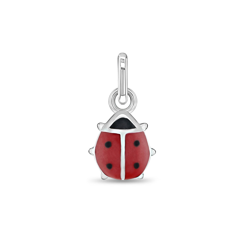 Enamel Ladybug Charm Kids / Children's / Girls for Charm Bracelet - Sterling Silver