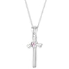 Heart Cross 18mm Kids/Children's/Girls Necklace Religious - Sterling Silver
