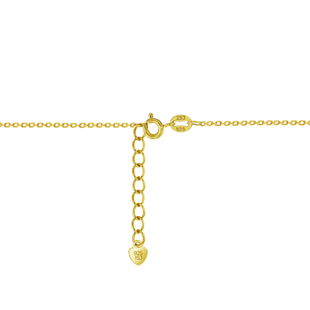 Small Cross 14mm Toddler / Kids / Girls Pendant/Necklace Religious - Gold Plated Sterling Silver