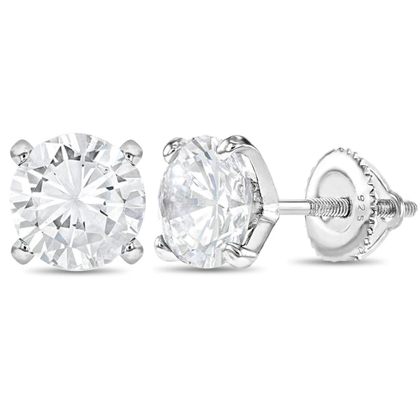Clear Solitaire Women's Earrings
