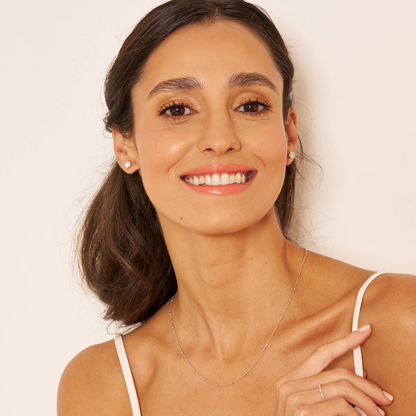 Clear Solitaire Women's Earrings