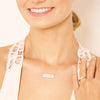 Engraved Bar Women's Necklace - Sterling Silver