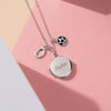 Soccer Player Round Kids / Teen Locket/Necklace With Charms - Sterling Silver