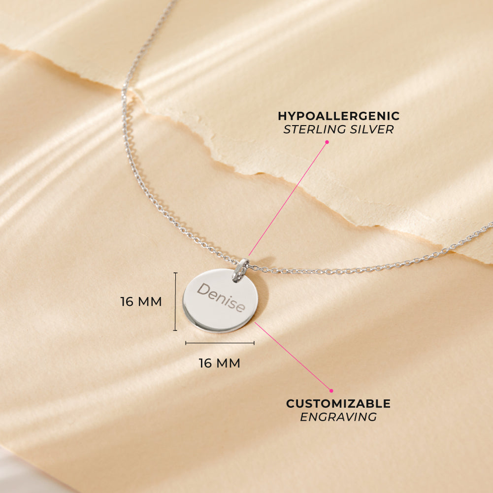 Classic Circle 16mm Kids Children's Girls Pendant/Necklace Persona