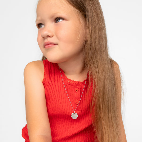 Classic Circle Girls Pendant Necklace