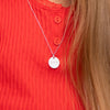 Classic Circle 16mm Kids / Children's / Girls Pendant/Necklace Personalized / Engravable - Sterling Silver