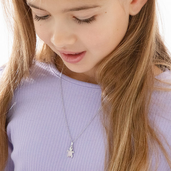 Adorable Turtle Children's Pendant Necklace