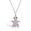 Adorable Turtle Kids / Children's / Girls Pendant/Necklace - Sterling Silver