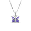 CZ Butterfly Kids / Children's / Girls Pendant/Necklace - Sterling Silver