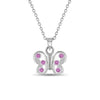 Fluttering Butterfly Kids / Children's / Girls Pendant/Necklace - Sterling Silver