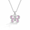 Fluttering Butterfly Kids / Children's / Girls Pendant/Necklace - Sterling Silver