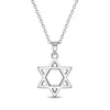 Star of David 15mm Kids/Children's/Girls Necklace - Sterling Silver