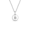 Small Monogram Circle Toddler/Kids/Girls Necklace - Sterling Silver