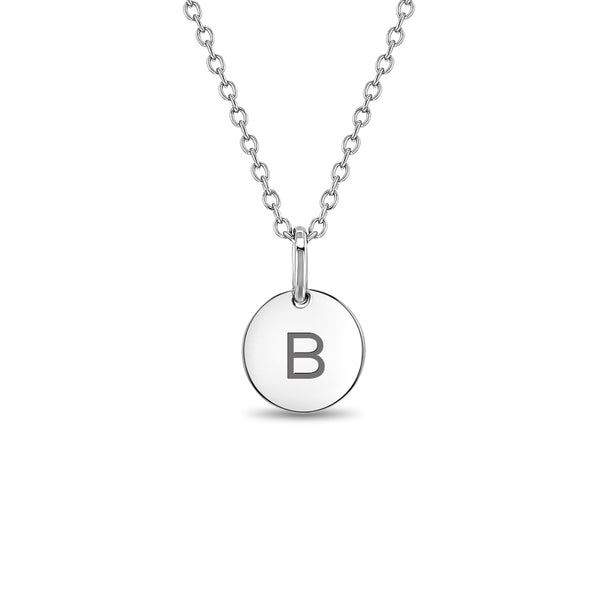 Small Monogram Circle Children's Pendant Necklace