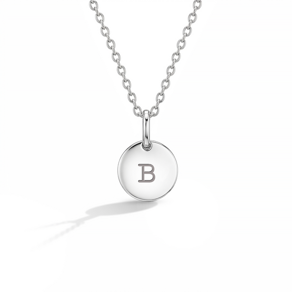 Small Monogram Circle Children's Pendant Necklace