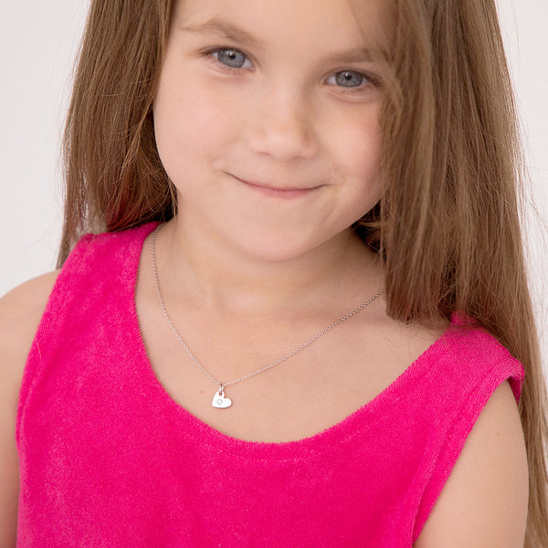 Tiny Hangin' Heart Girls Necklace