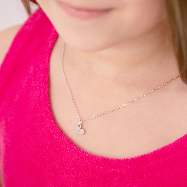 Tiny Hangin' Heart Girls Necklace