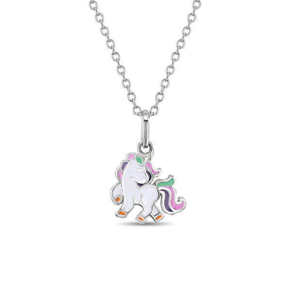 Fancy Unicorn Girls Pendant Necklace